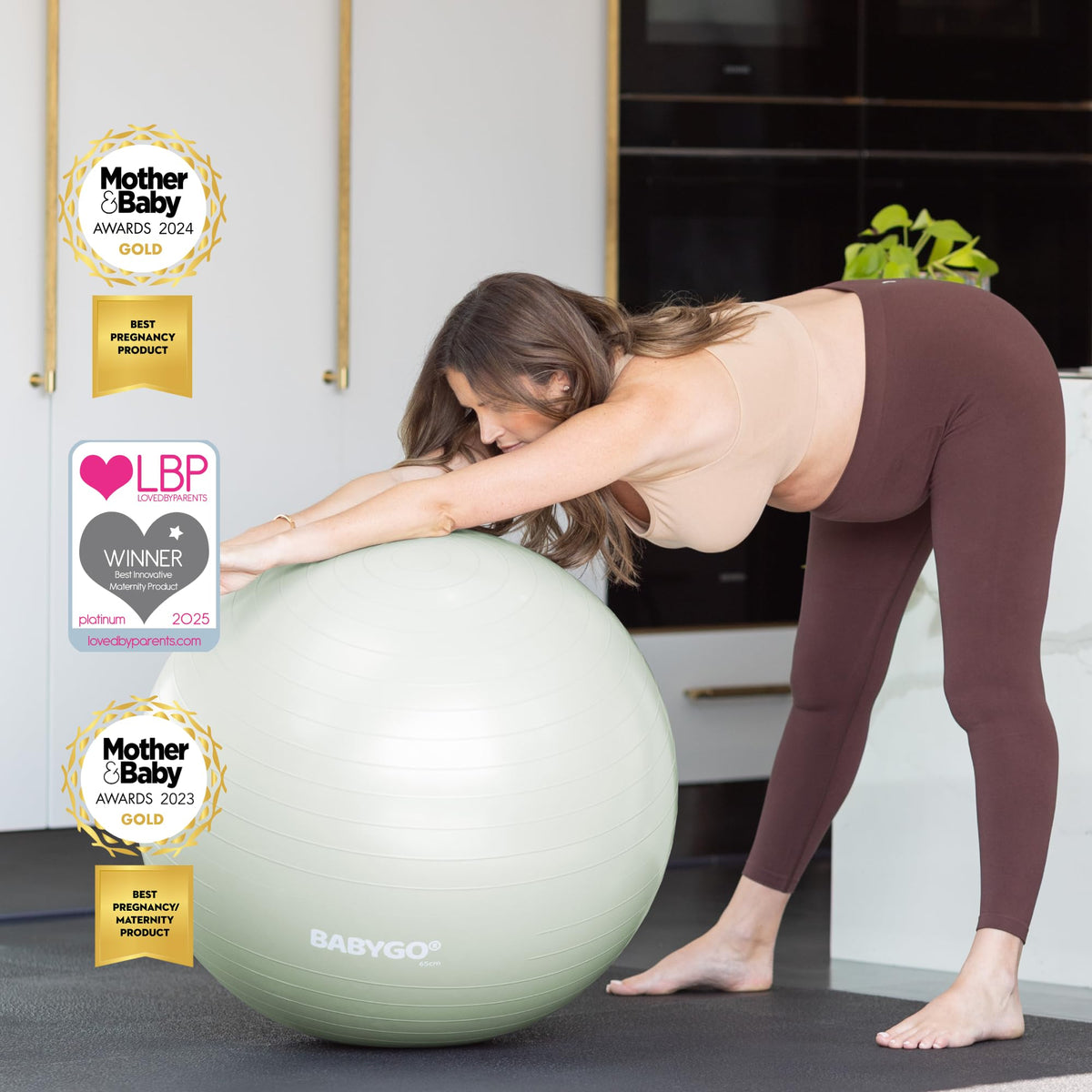 BabyGO ball made with phthalate-free, pregnancy-friendly materials for peace of mind.