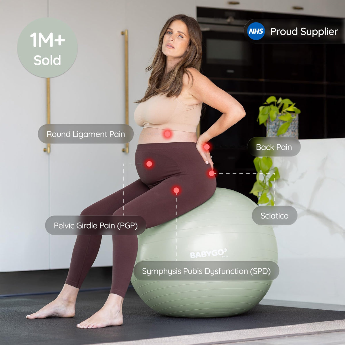 BabyGO exercise setup to support enhanced labor experience and comfort.