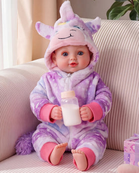 BABESIDE 15-inch unicorn-doll with blue eyes for lifelike pretend play.