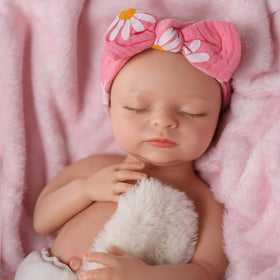 BABESIDE 16-inch silicone baby doll head sutures detail reflecting authentic craftsmanship.