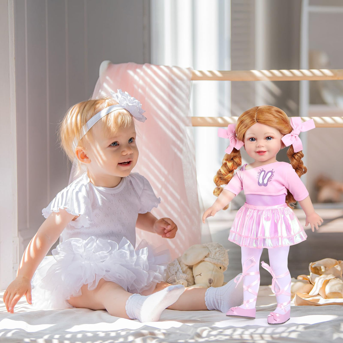 BABESIDE American 18-inch doll ballet-dress pink outfit for role-play