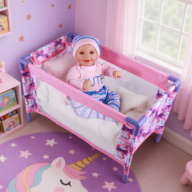 Babyside baby doll crib folds for easy on-the-go playtime