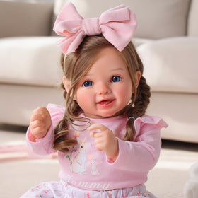 BABESIDE Dara brown hair styled for pretend play
