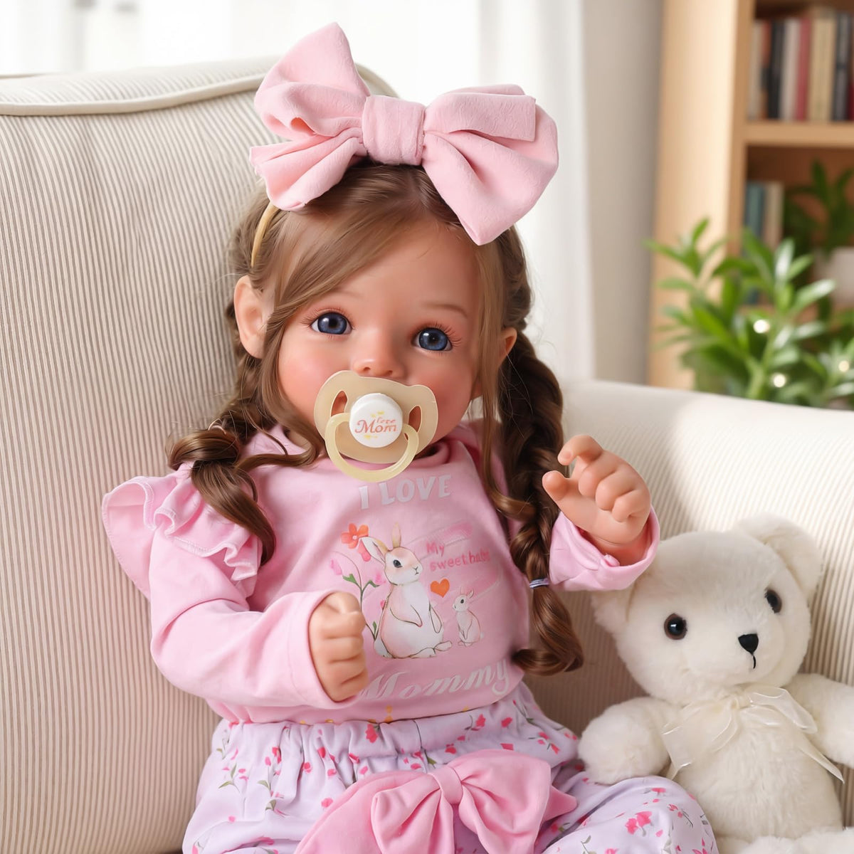 BABESIDE Dara doll face with blue eyes for lifelike imaginative play