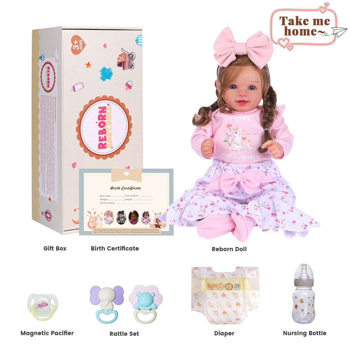 BABESIDE Dara gift box includes nurturing accessories