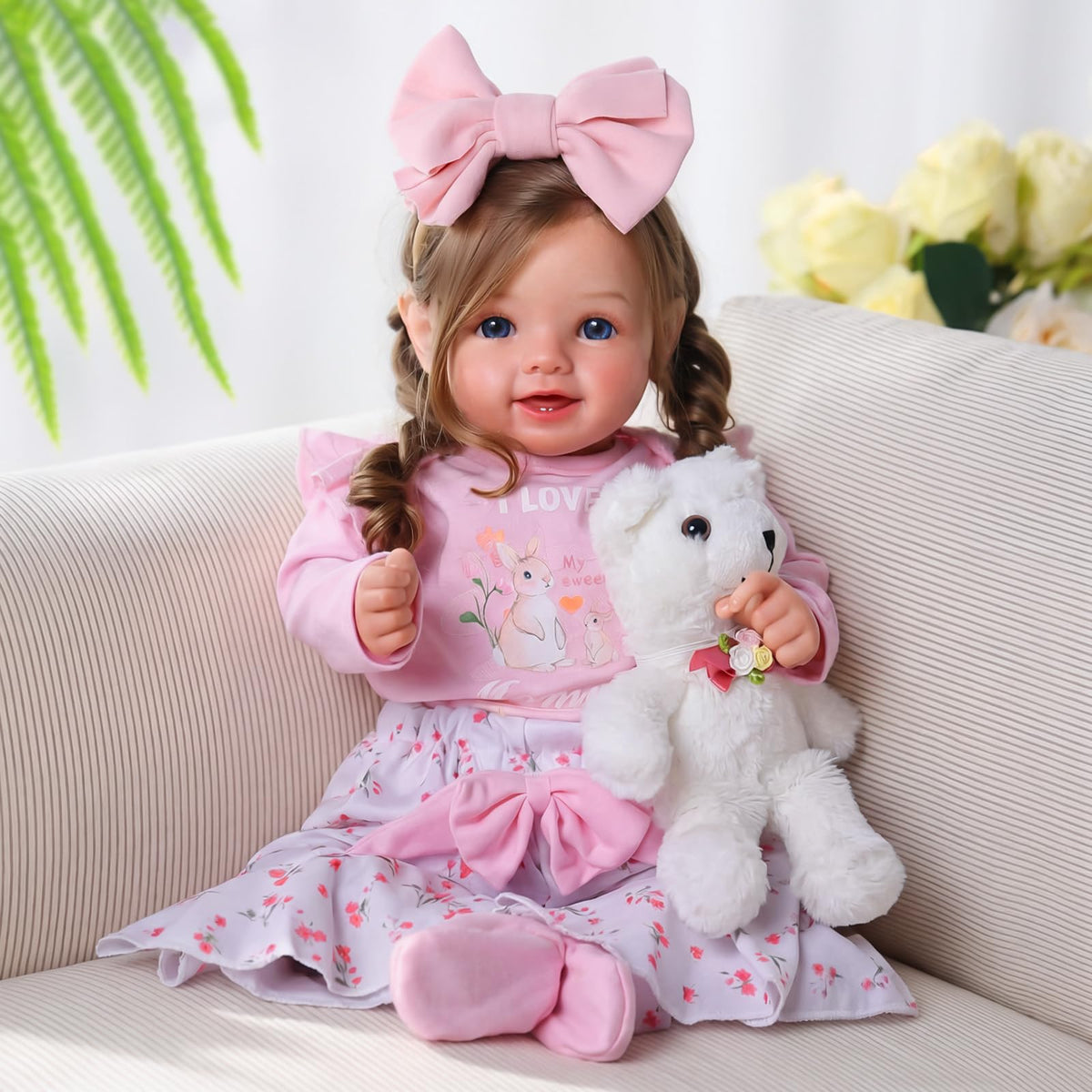 BABESIDE Dara pink princess dress for newborn-look gifting