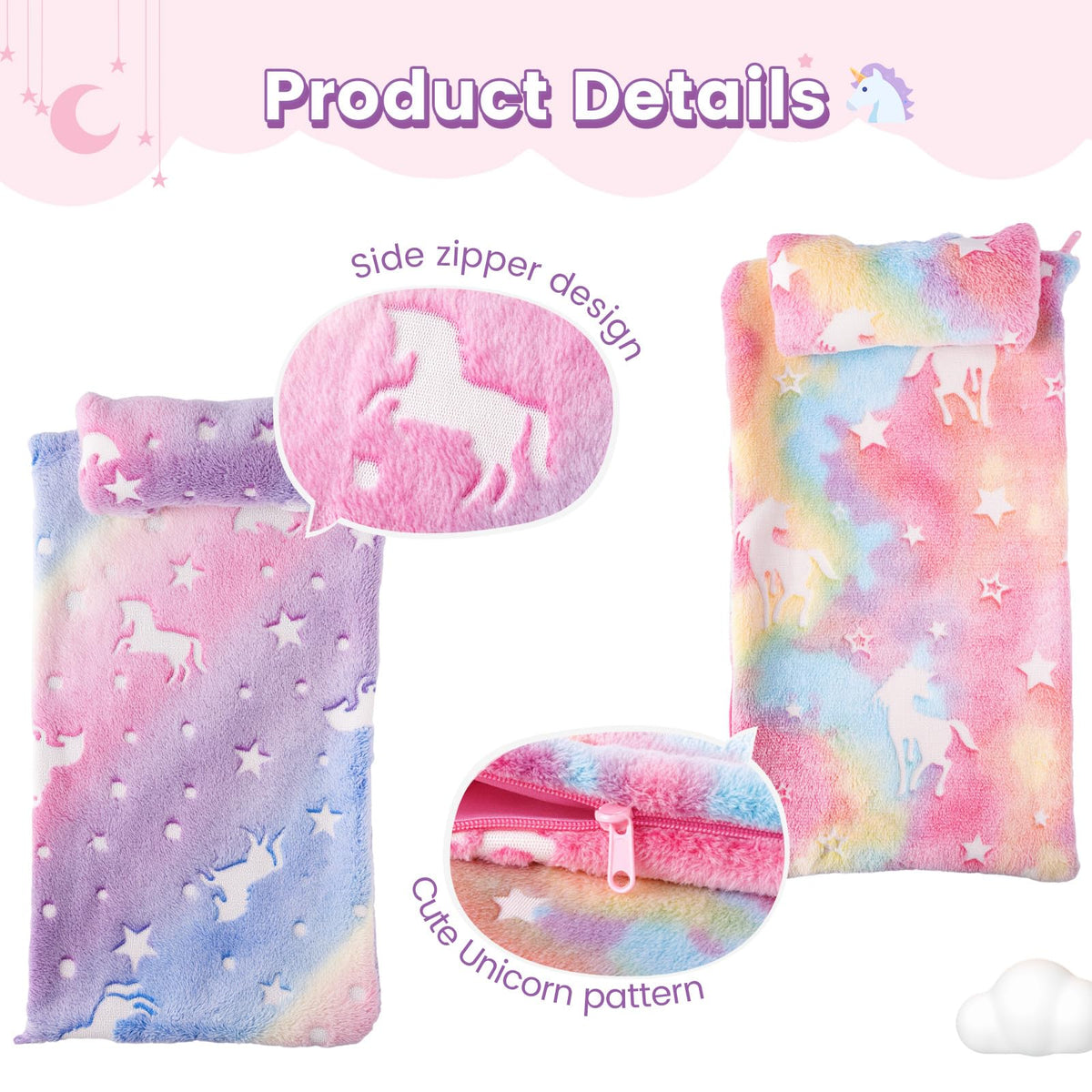 BABESIDE doll bedding pillow soft touch offers gentle comfort for pretend play.