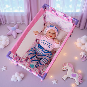 Babyside doll crib installs in minutes without tools
