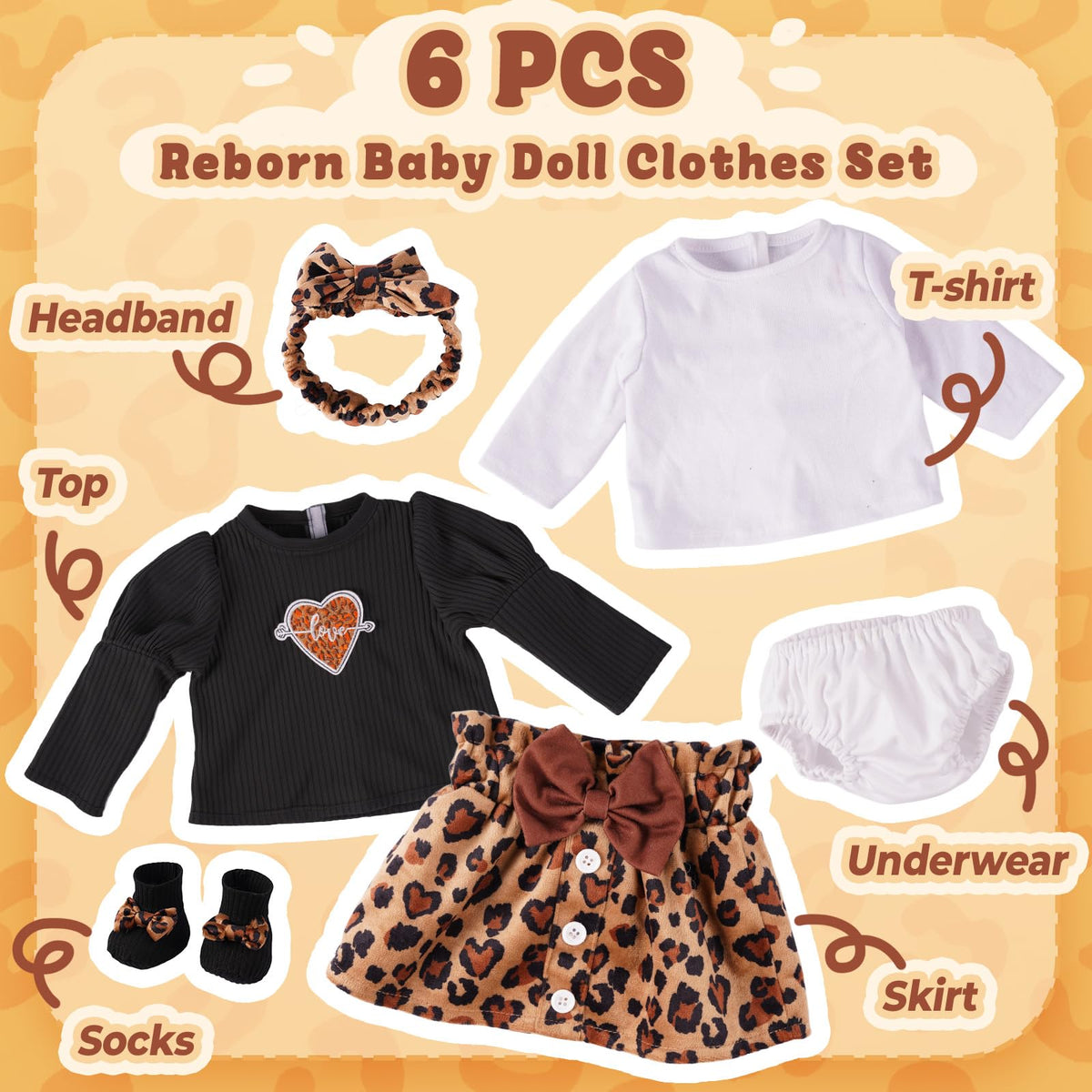 BABESIDE included doll diaper for realistic dressing sessions