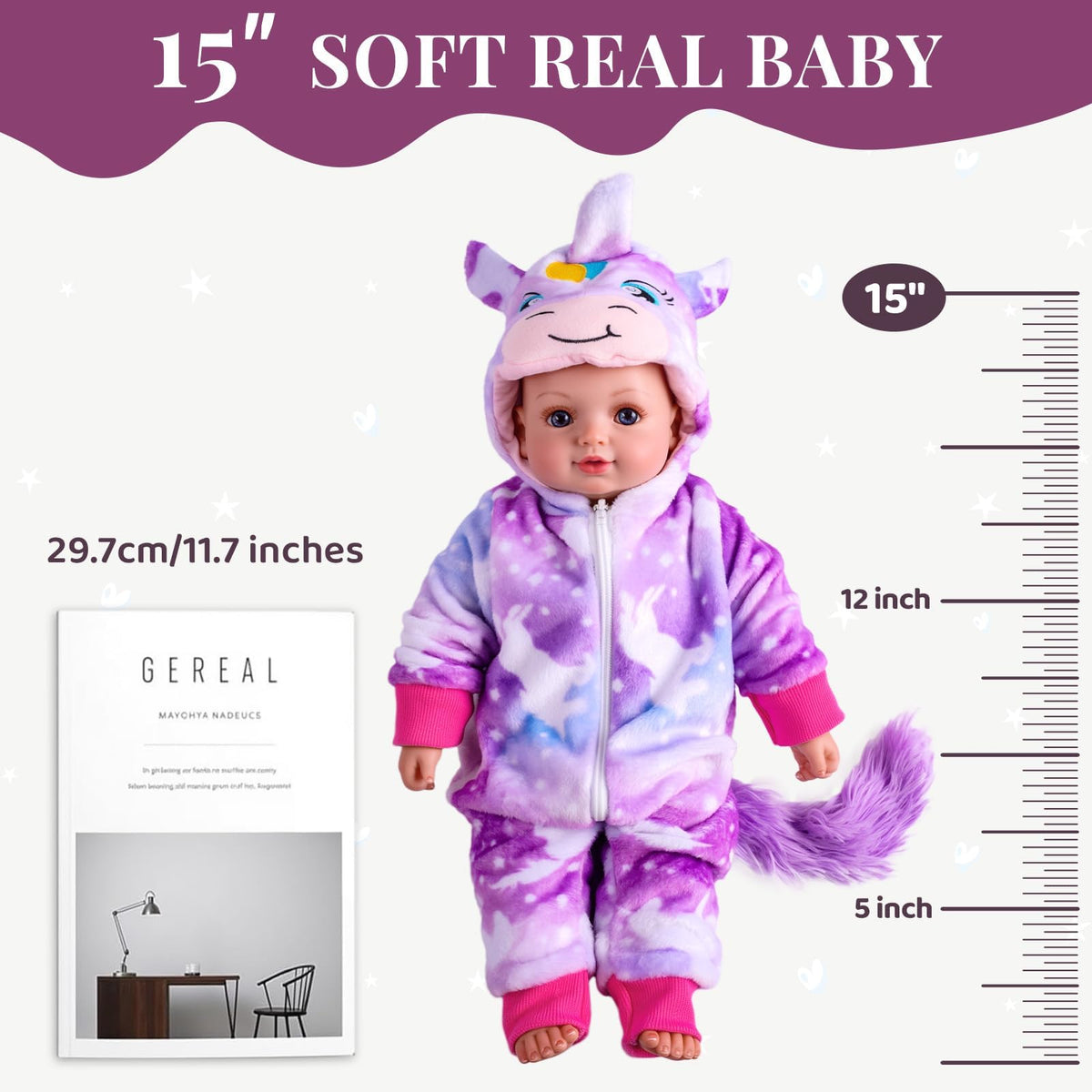 BABESIDE 15-inch doll is lightweight for young hands.