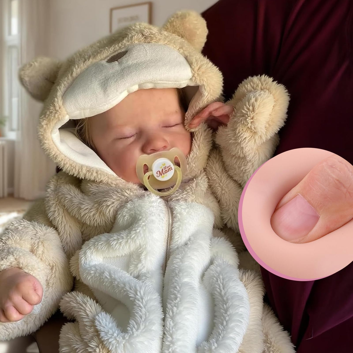 BABESIDE life-like reborn doll 17-inch with poseable body, ideal for imaginative play.