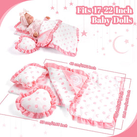 BABESIDE mattress for 17-22 inch dolls adds realistic sleeping space.