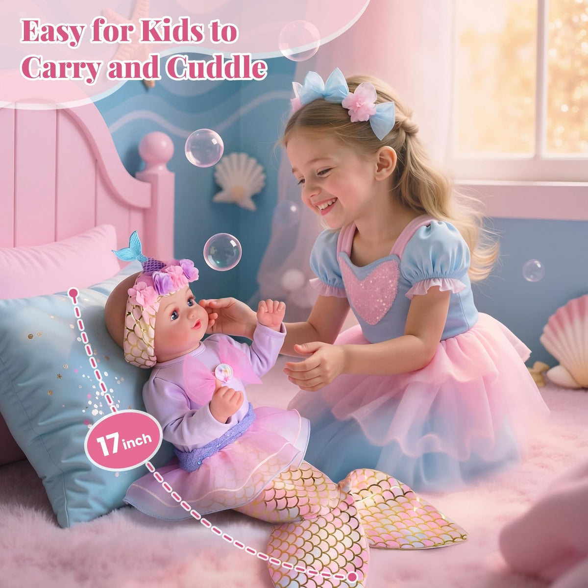 BABESIDE Mermaid outfit sparkle adds dress-up excitement and color.