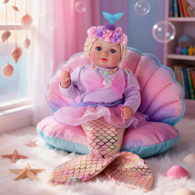 BABESIDE Mermaid Tail detail highlights sparkling scales for magical storytelling.