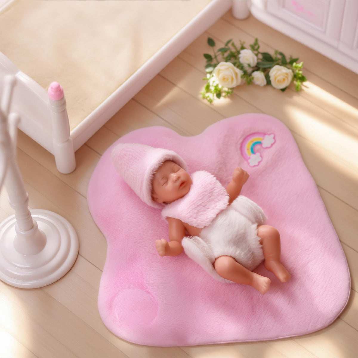 3-inch BABESIDE doll in pink packaging suggests gift-ready presentation