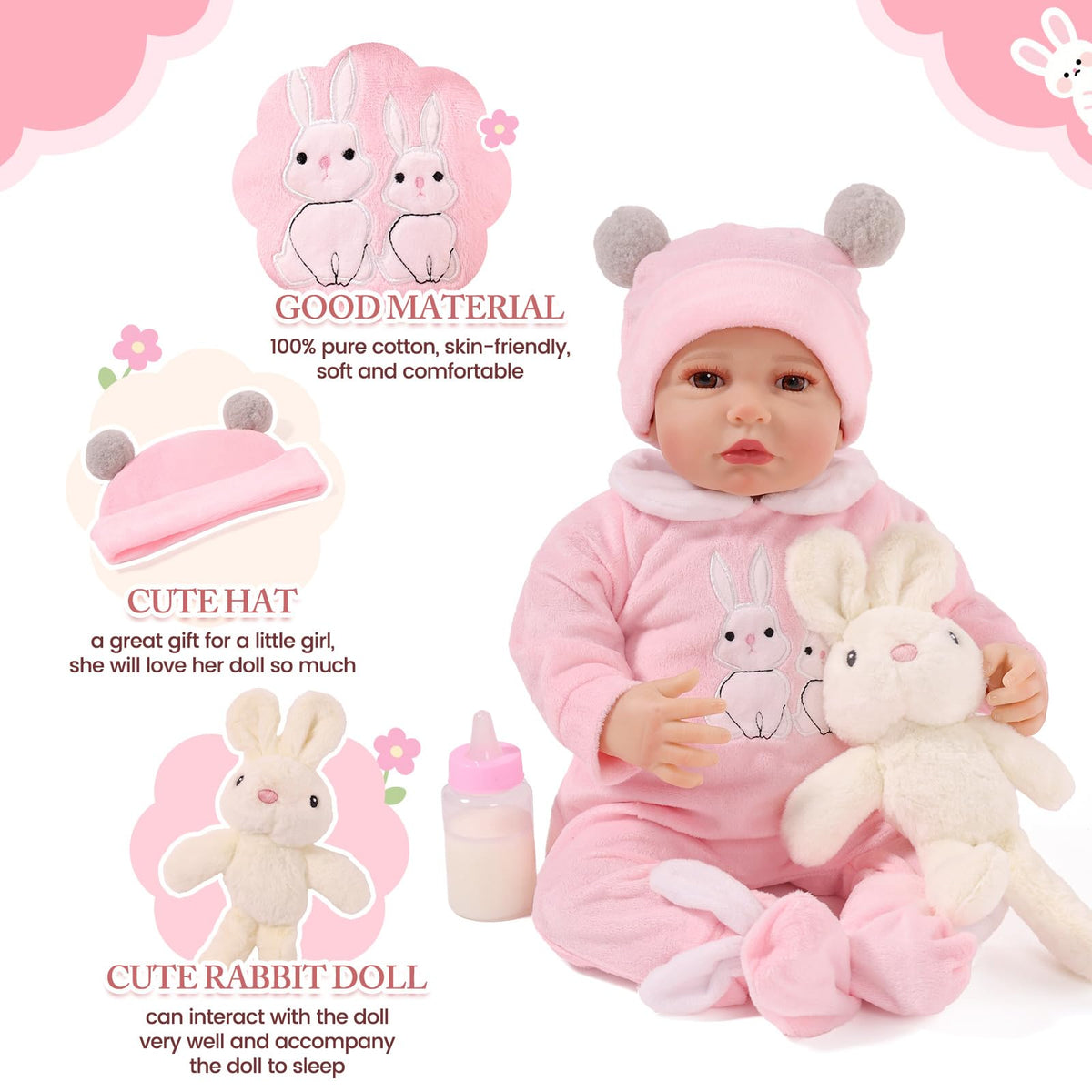 BABESIDE soft fabric doll clothes keep dress-up comfortable