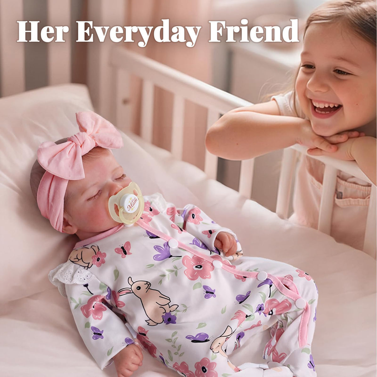 BABESIDE soft vinyl limbs and cotton body provide a cozy hug-friendly feel