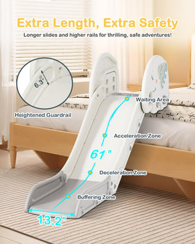 Babytronic couch slide extended-sliding-board delivers smooth rides for toddlers.