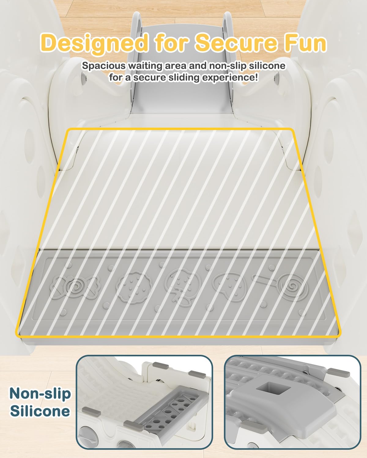 Babytronic couch slide sturdy-side-rails provide reliable support.
