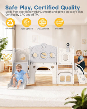 Babytronic slide basketball hoop supports active play and coordination