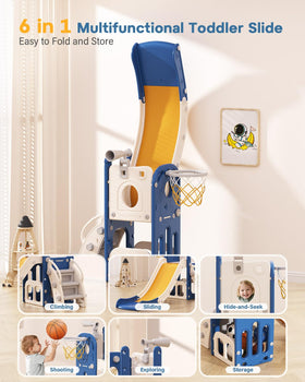 Babytronic Toddler Slide indoor use suitable for compact playrooms.