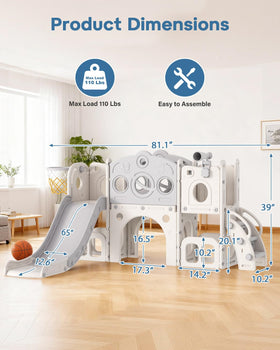 Babytronic slide storage keeps balls and toys neatly organized
