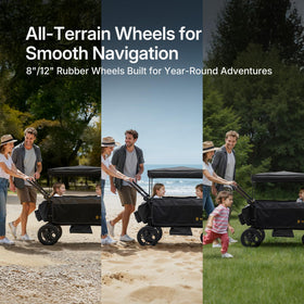BabyVista stroller wagon drop-down footwell enables comfortable seating and naps