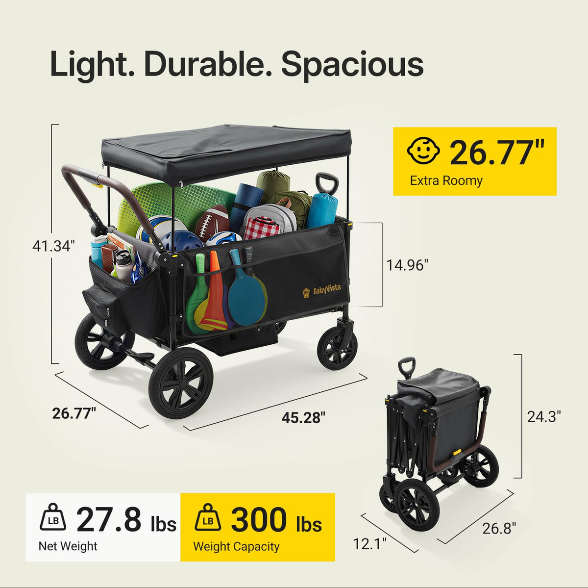 BabyVista stroller wagon reliable 3-year support and parts assistance