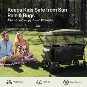 BabyVista sit-to-lay-flat mode with drop-down footwell for comfort.