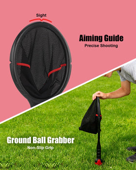 Backyard All-Stars Slingshot Scoop Bag keeps equipment organized between games.