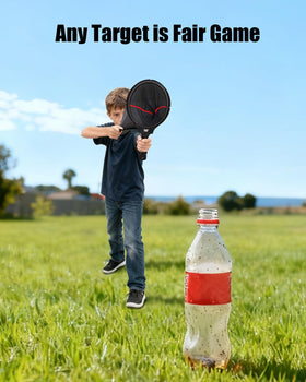 Backyard All-Stars Slingshot Scoop Solo-Play boosts hand-eye coordination.