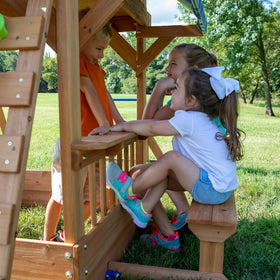 Backyard Discovery Monkey Bars offering a playful climbing challenge.