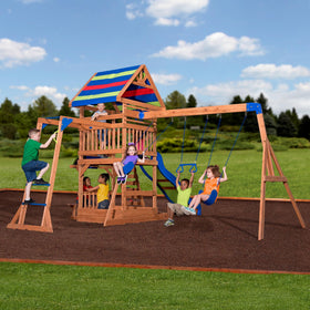 Backyard Discovery Trapeze for alternative swinging and active play.
