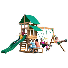 Backyard Discovery Belmont Swing Set wave slide for thrilling outdoor fun