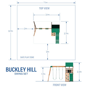 Backyard Discovery Buckley Hill lower space suitable for sand or storage