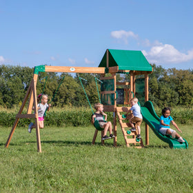 Backyard Discovery Buckley Hill rock wall ladder for climbing with confidence