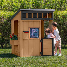 Backyard Discovery Caraway Cottage cedar wood provides natural durability.