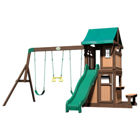 Backyard Discovery Lakewood elevated clubhouse with canopy for shade and visibility