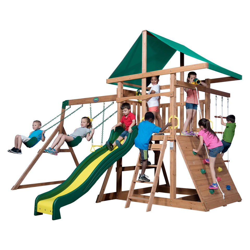 Backyard Discovery Mount McKinley wave slide for fast, safe backyard fun