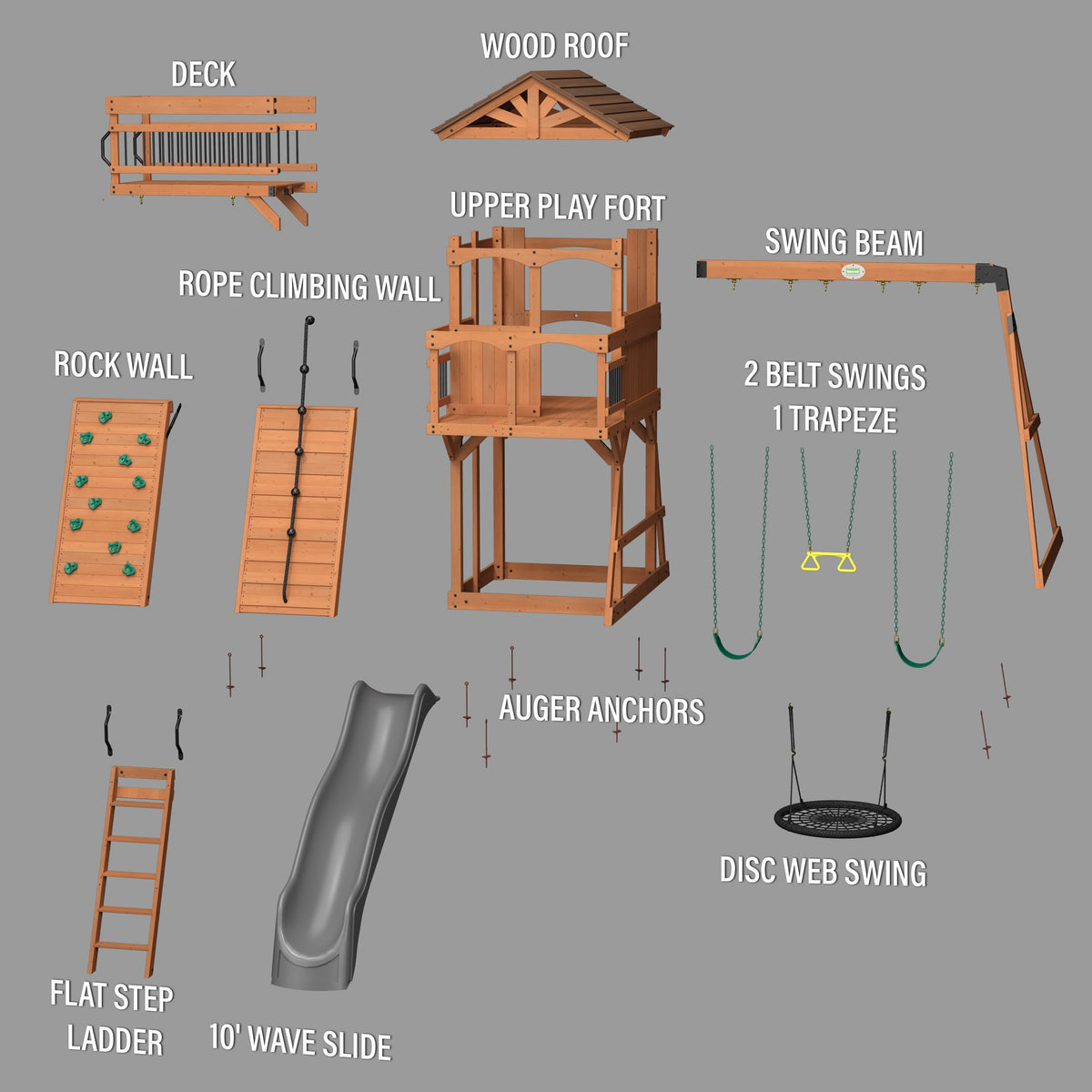 Backyard Discovery Sterling Point ladder entry to elevated clubhouse