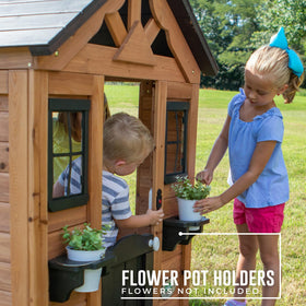 Backyard Discovery Sweetwater cordless phone supports pretend conversations during playtime.