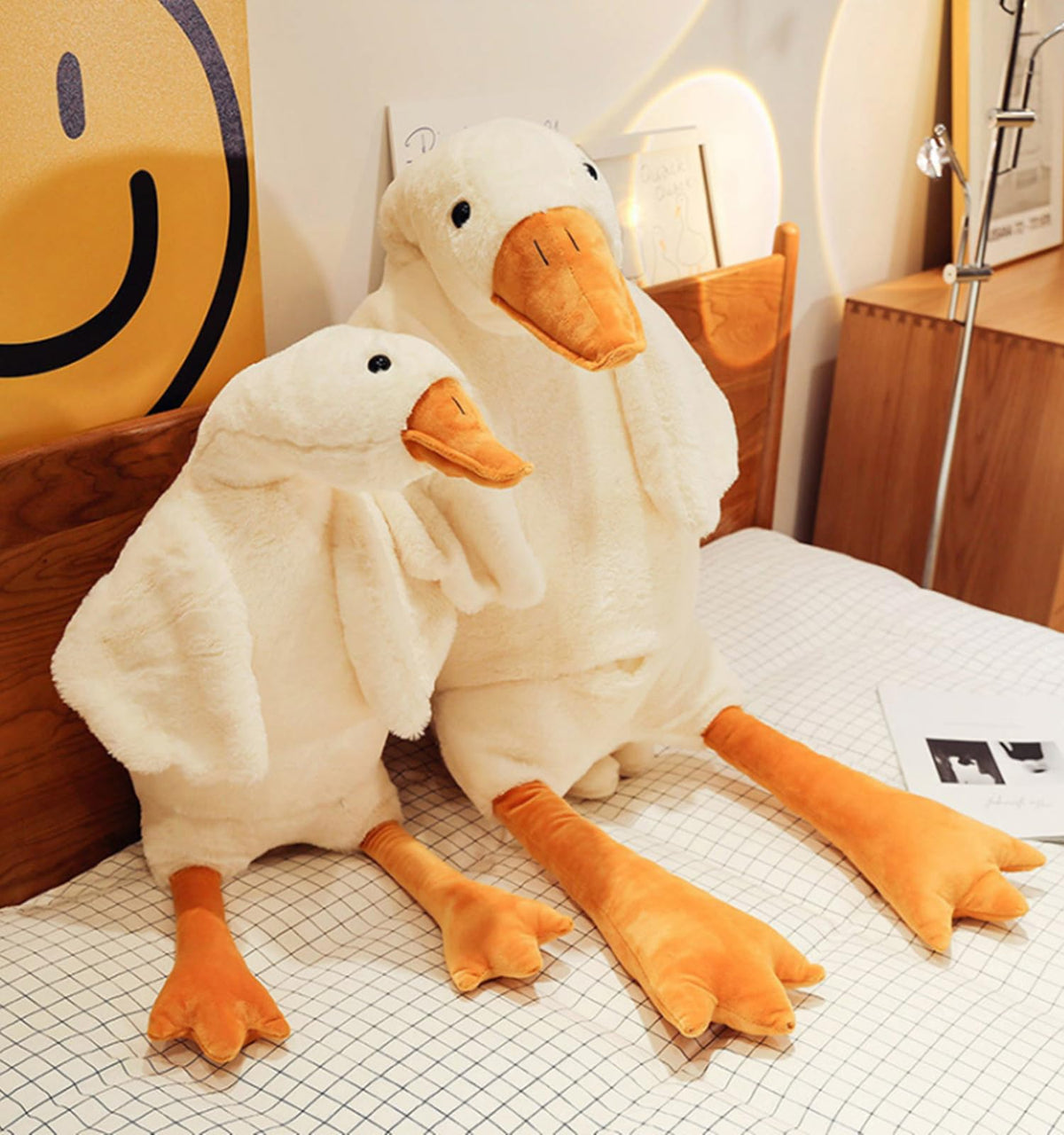 Bacmaze Goose Plush full-body 51-inch white, soft, comforting decor.