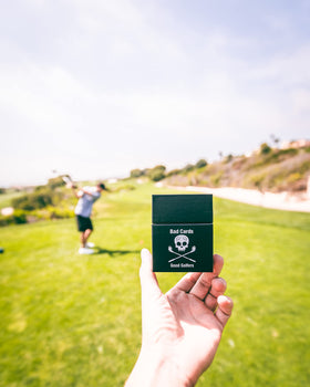Bad Cards Fore Good Golfers in-hand shot highlights ease of handling.