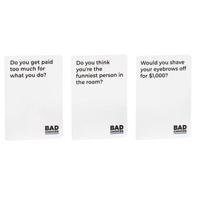BAD CHOICES party game gift packaging makes a ready-to-gift party surprise.