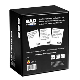BAD CHOICES party game group celebration captures memorable moments and laughter.