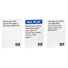 BAD CHOICES party game pregame fun shows why friends start the night laughing.