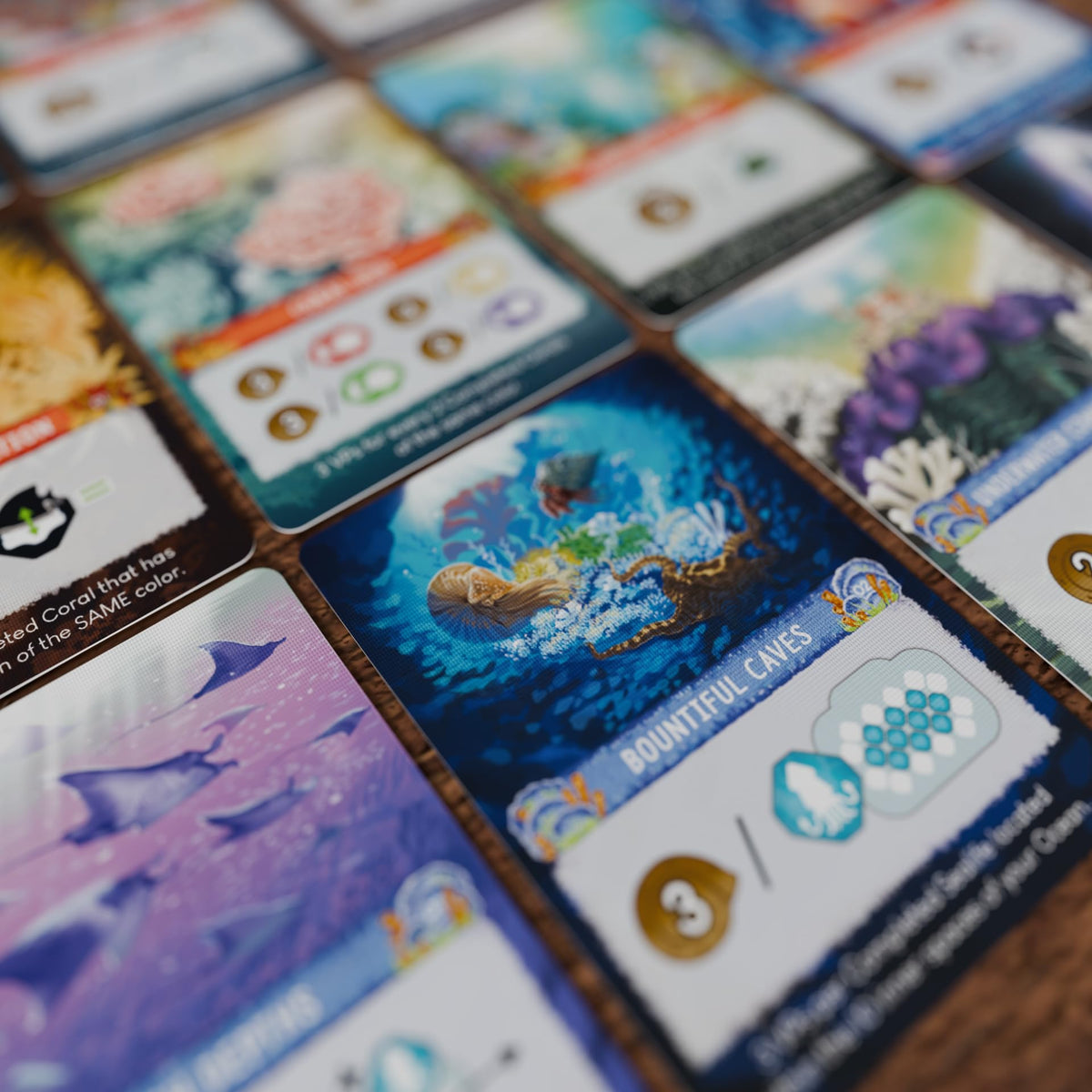 BAD COMET Shallow Sea board and pieces display premium marine artwork and layout