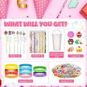 Baderke birthday stickers 50 sheets for colorful decorations.