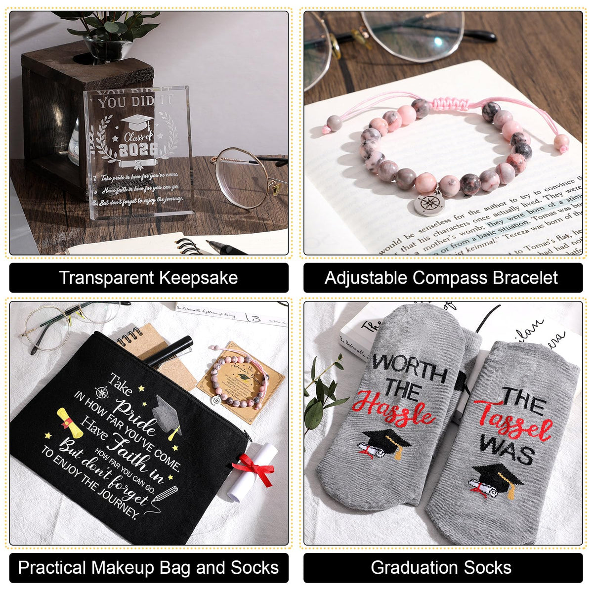 Baderke black gift box, sturdy packaging for a polished graduation surprise.