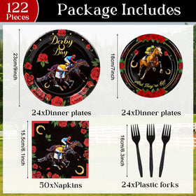 Baderke Derby Day 7-inch plates for compact party portions.
